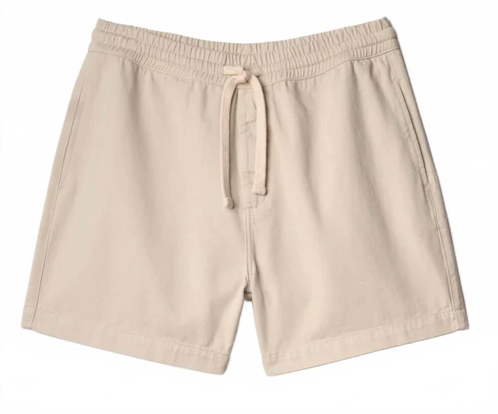 NEW MERZ B. SCHWANEN men's lightweight cotton twill shorts in chalk